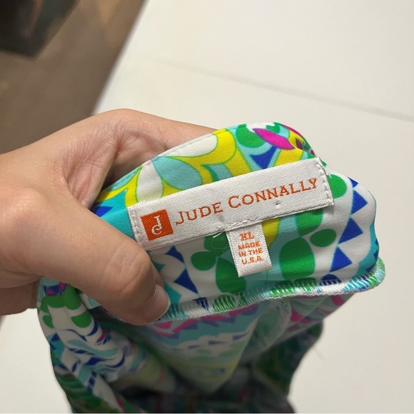 Jude Connally Blue Green Paisley Skort Skirt Built In Shorts XL H2 - Picture 3 of 8